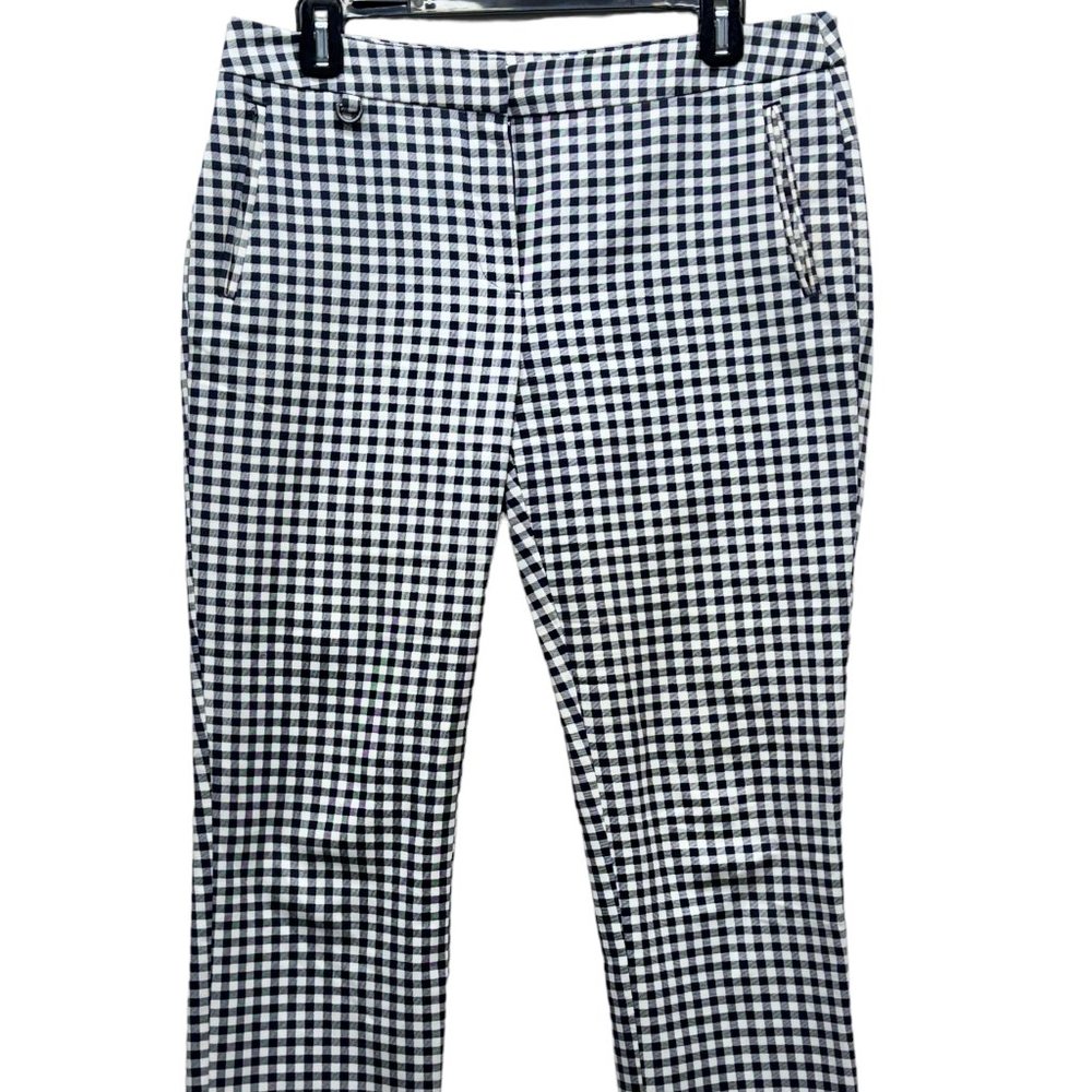Adrianna Papell Men's Checked Chinos Size Black/White - Size 8 (US)